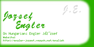 jozsef engler business card